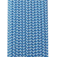 Paper Straw Garis Biru 6 mm