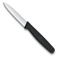 Paring knife wavy black handle 8cm