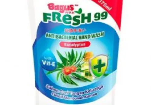 Soap Bagus FRESH 99 Antibacterial Hand Wash Pouch 375 ml - Eucalyptus 1 ~item/2024/1/16/w_22742