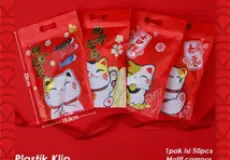 Bag PLASTIK KLIP 15,5x22cm Cookies Bag Lucky Cat @10pc 1 ~item/2024/1/18/170309