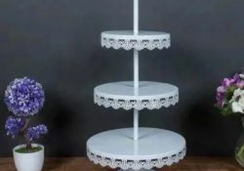 Cake Stand & TUrning Table CAKE TRAY 3 SUSUN PUTIH (20CM,25CM,30CM) 1 ~item/2024/1/19/cat0006