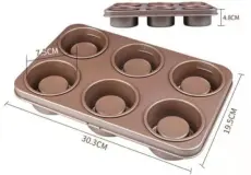 Pan & Sheet Pan CUP CAKE MAKER 6 CUP SUNCITY 30.3 x 19.5 x 4.8 cm 1 ~item/2024/1/22/l6c0007