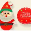 Clay Santa Tulisan Merah 2pcs