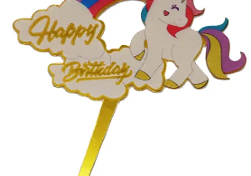 Topper Mini Topper Acrylic HBD Unicorn 1 ~item/2024/1/25/p19