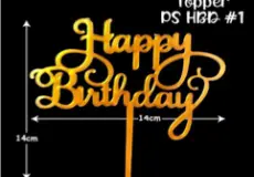 Topper Cake Topper HBD Plastic #1 1 ~item/2024/1/25/top_1