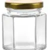 100ml hexagon Glass Bottle with metal cover