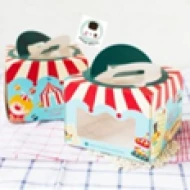 Cute Circus Cake Box uk 15x15x12 cm 5pc