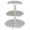 AlAlloy Wedding Cake Stand 3 Tier Central Pillars