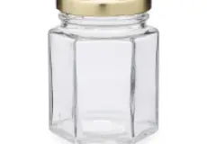 Bottle 200ml hexagon glass bottle with metal cover 1 ~item/2024/1/4/988uy_