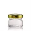 25ml round glass bottle with metal cover