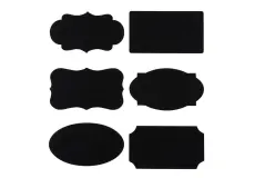 Sticker & Pita Roll PVC CHALKBOARD LABEL STICKERS L8xW4,5CM 12PCS/BAG EFAY 1 ~item/2024/2/23/07580192