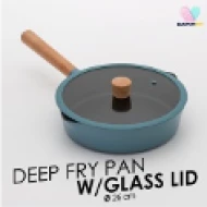 26cm Fusomoku Deep Fry Pan WGlass Lid