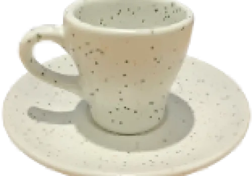 Glassware MUCHEF ESPRESSO TULIP CUP & SAUCER TERRAZO WHITE 1 ~item/2024/2/5/17