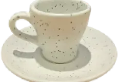 Glassware MUCHEF ESPRESSO TULIP CUP & SAUCER TERRAZO WHITE 1 ~item/2024/2/5/17