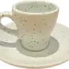 MUCHEF ESPRESSO TULIP CUP  SAUCER TERRAZO WHITE