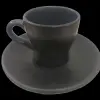 MUCHEF ESPRESSO TULIP CUP  SAUCER PASTEL BLACK