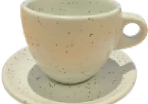 Glassware MUCHEF CAPPUCINO TALL CUP & SAUCER TERRAZO WHITE 1 ~item/2024/2/5/20