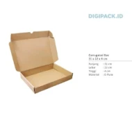 DIGIPACK  Brown Double Lock Corrugated Box EFlute ID 31 x 22 x 4 5pcs