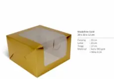 Cake Box DIGIPACK - Madeline Window Gold Cake Box 20 x 20 x 12 @5pcs 1 ~item/2024/2/7/72