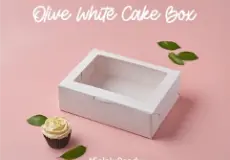 Cake Box DIGIPACK - Olive White Window Cake Box 22 x 10 x 7.5 @5pcs 1 ~item/2024/2/7/78