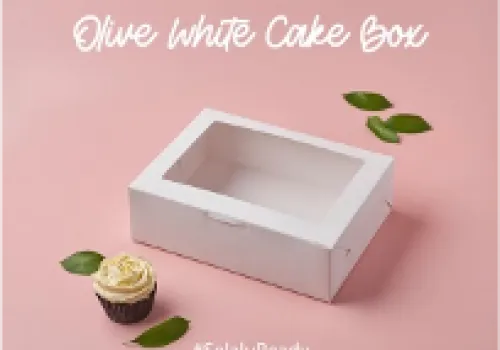 Cake Box DIGIPACK - Olive White Window Cake Box 22 x 10 x 7.5  @10pcs 1 ~item/2024/2/7/90