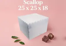 Cake Box DIGIPACK - Scallop White Cake Box 25 x 25 x 18 @10 1 ~item/2024/2/7/r_sl_sccb_w_25x25x18